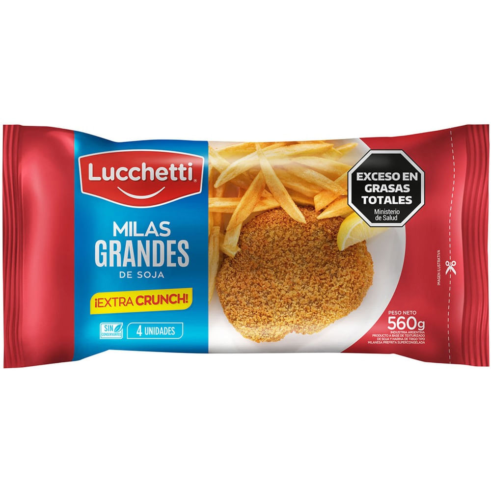 Milas Grandes De Soja Lucchetti 650 G 4u