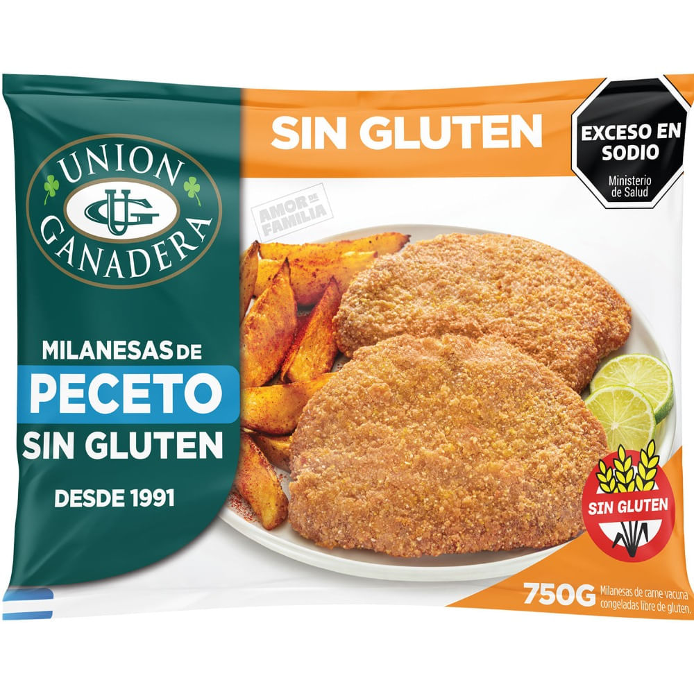 Milanesas De Peceto Unión Ganadera Sin Gluten 750 G