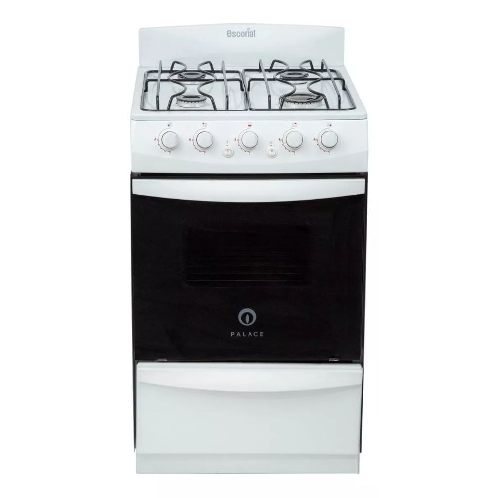 Cocina Escorial Palace Blanca Gas Natural 51cm Con Visor