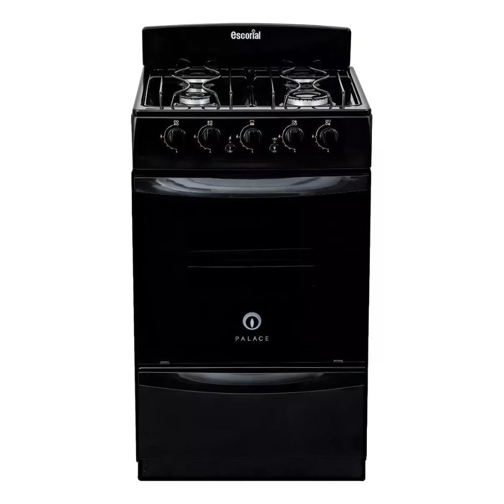 Cocina Escorial Palace Cristal Gas Natural Con Visor Negra