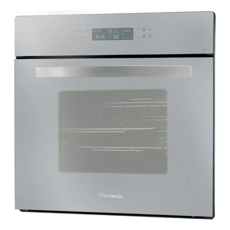 Horno Electrico De Empotrar Digital Espejado Florencia 64l Plateado