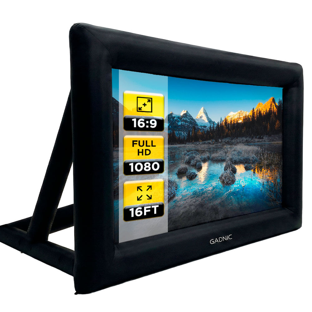 Pantalla Para Proyector Inflable Gadnic Exterior 16ft 169 290x155