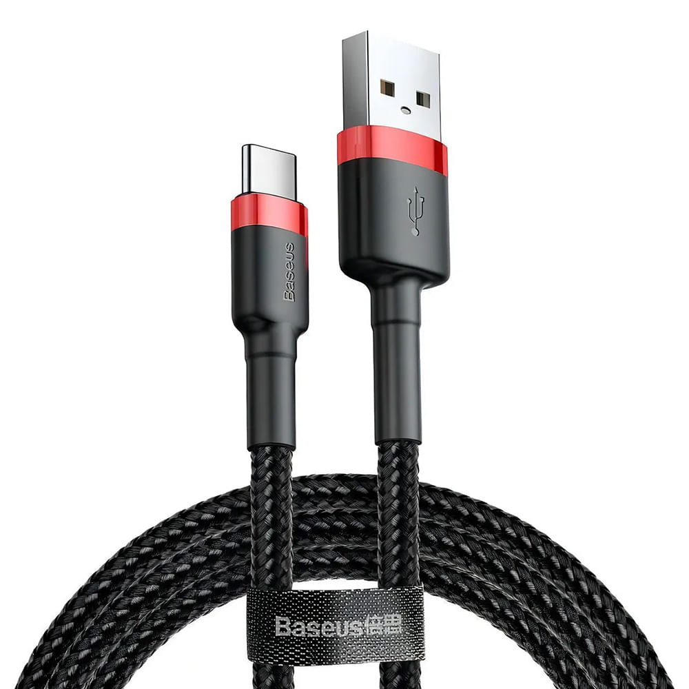 Cable USB A A Tipo C Baseus 1 Metro Carga Rapida 3A Transferencia Datos 480 Mbps Nylon Reforzado