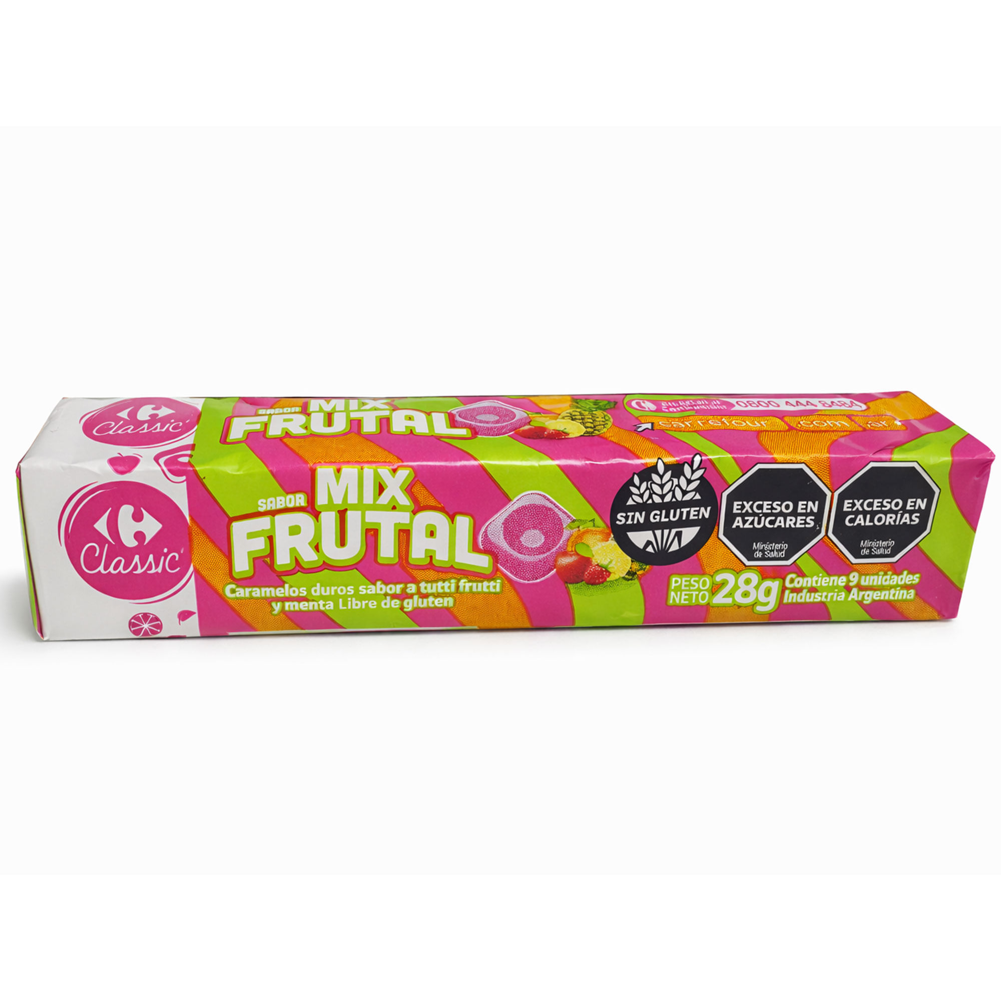 Pastillas mix frutal Carrefour Classic 28 grs