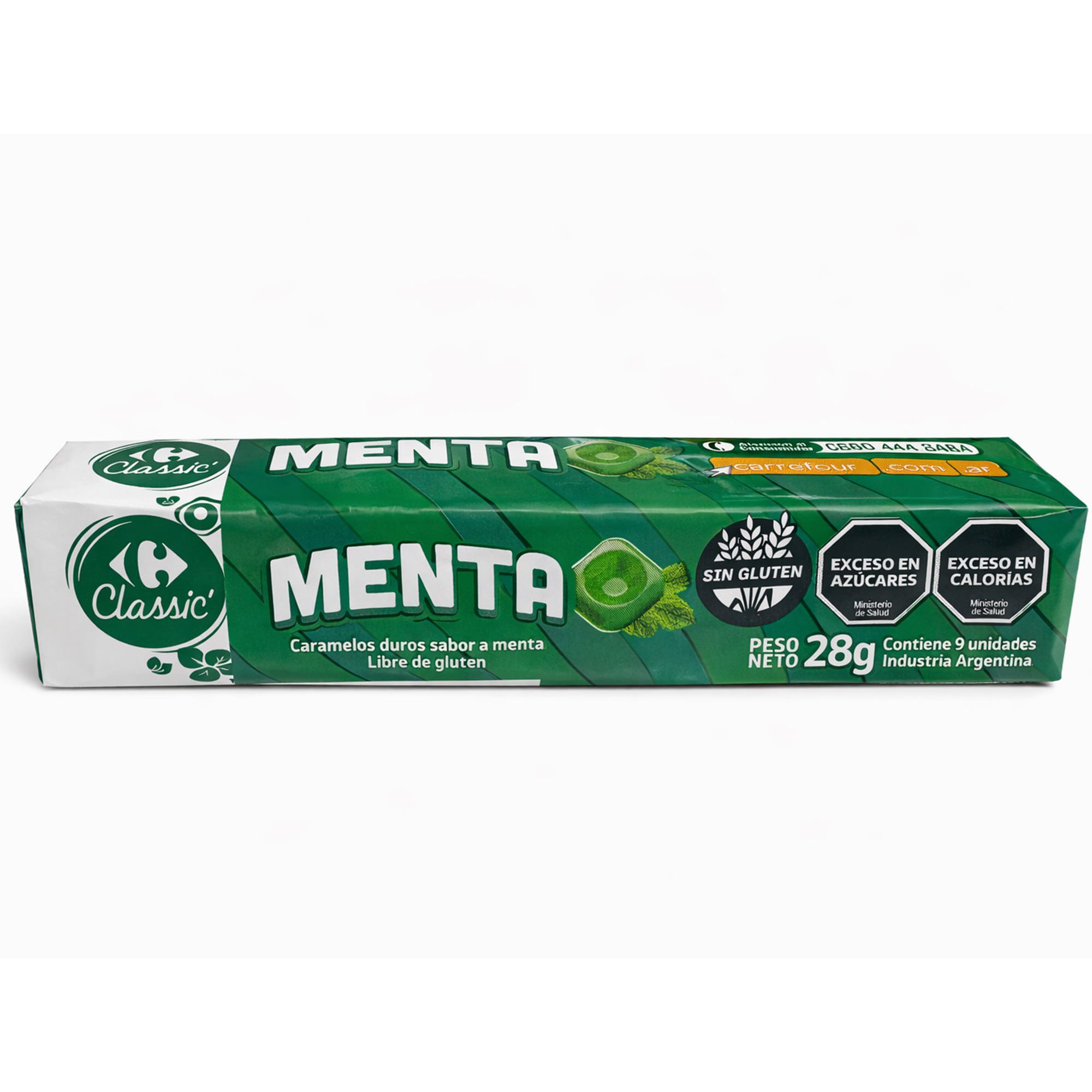 Pastillas menta Carrefour Classic 28 grs
