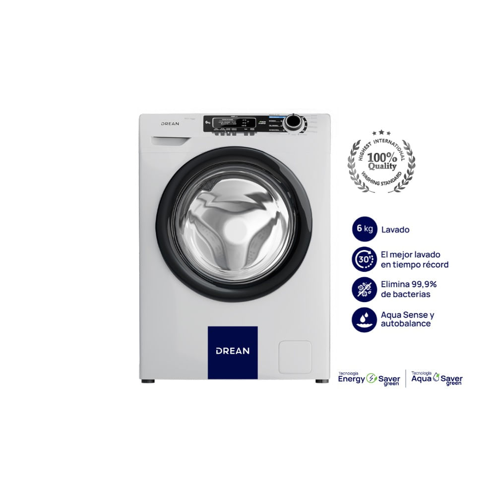 Lavarropas Drean Lcfdr0610lb0 6kg 1000rpm Inverter