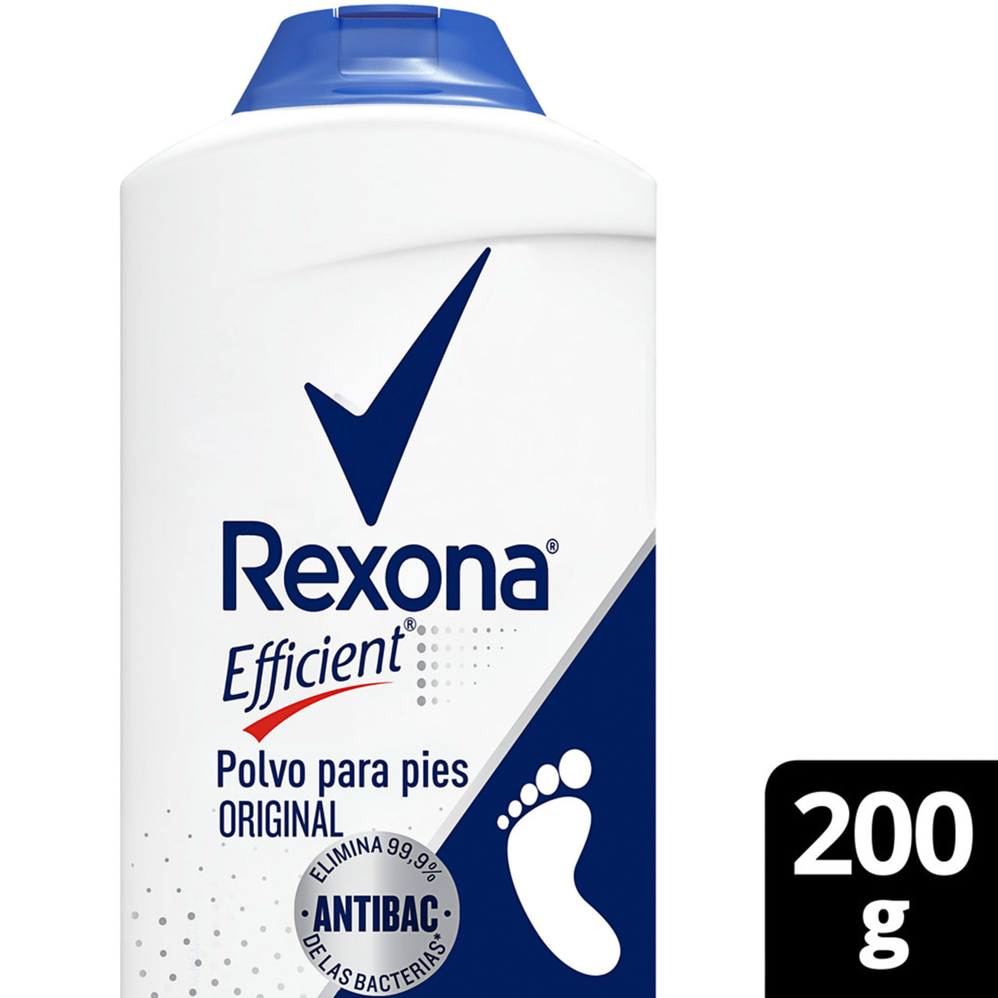 Polvo pedico original Rexona Efficient 200 grs
