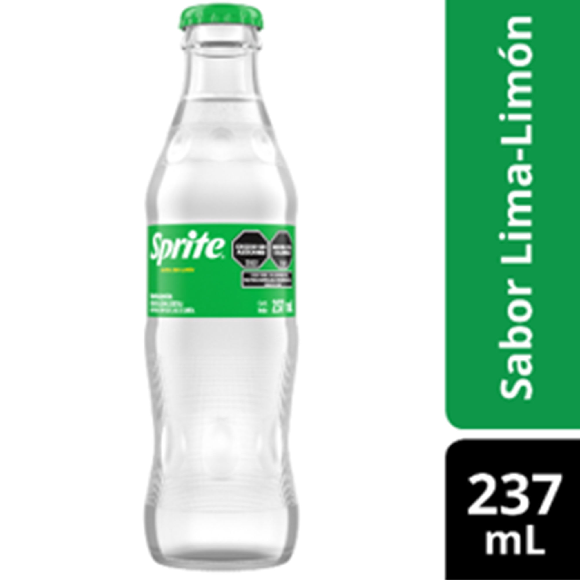 Gaseosa lima limón Sprite en botella de vidrio 237 ml