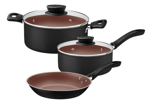 Set De Ollas Batería De Cocina Tramontina Linz Starflon 3pz