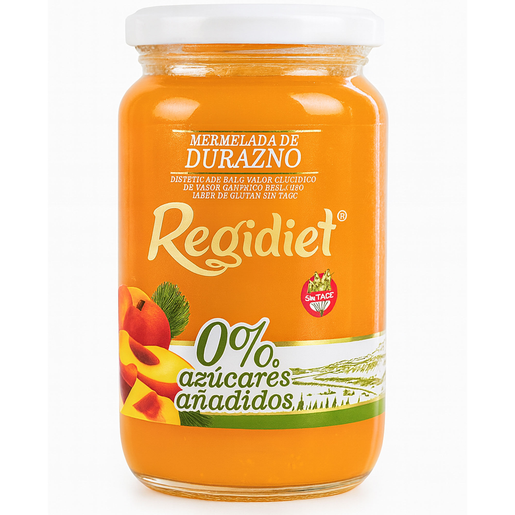 Mermelada de durazno diet Regidiet 400 grs
