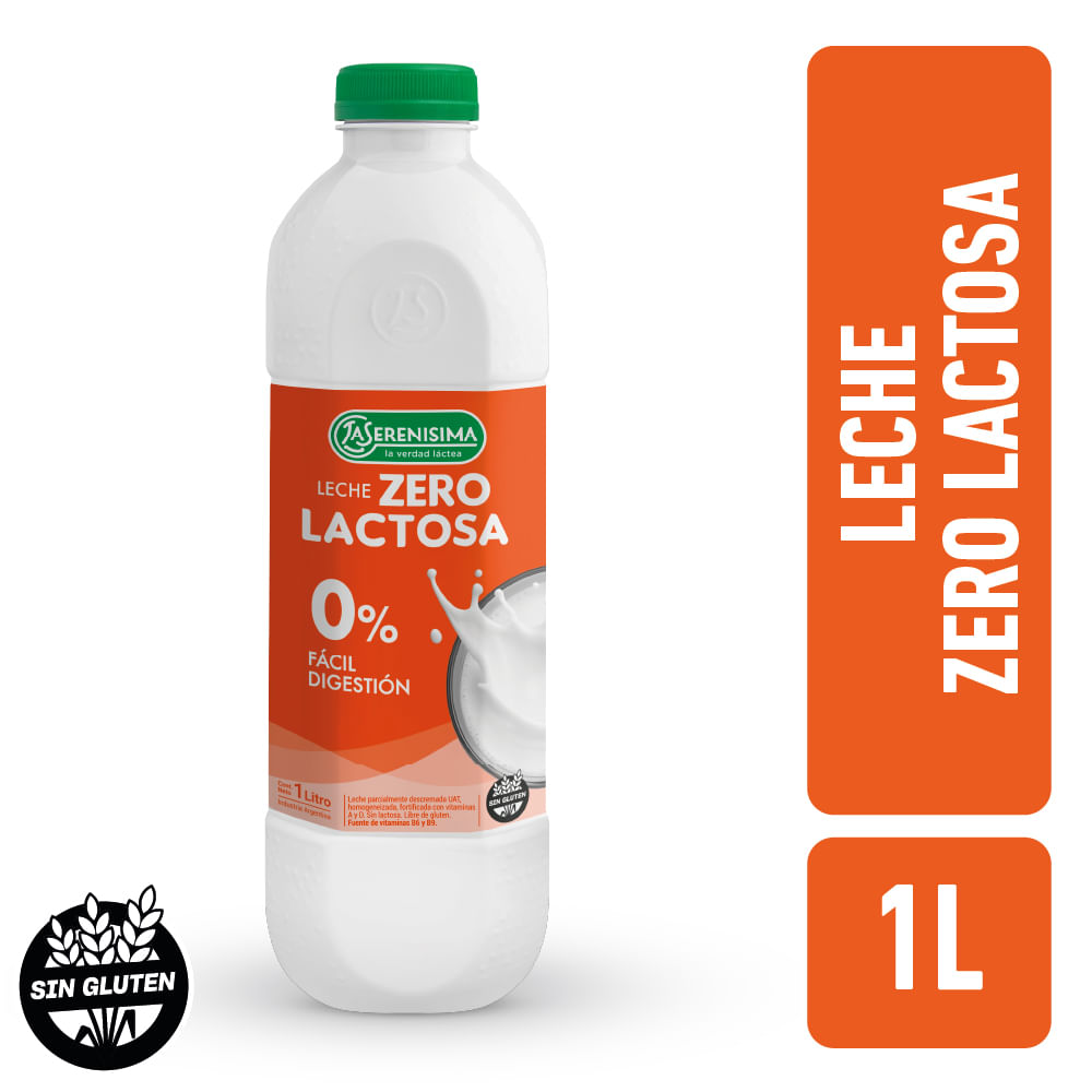 Leche descremada larga vida La Serenísima cero lactosa 1 l.