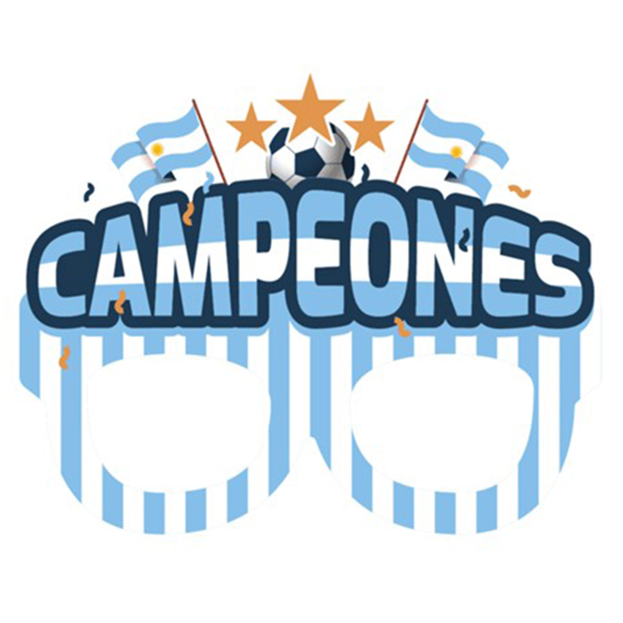 Anteojos laminados Tuky Argentina Mundial x2