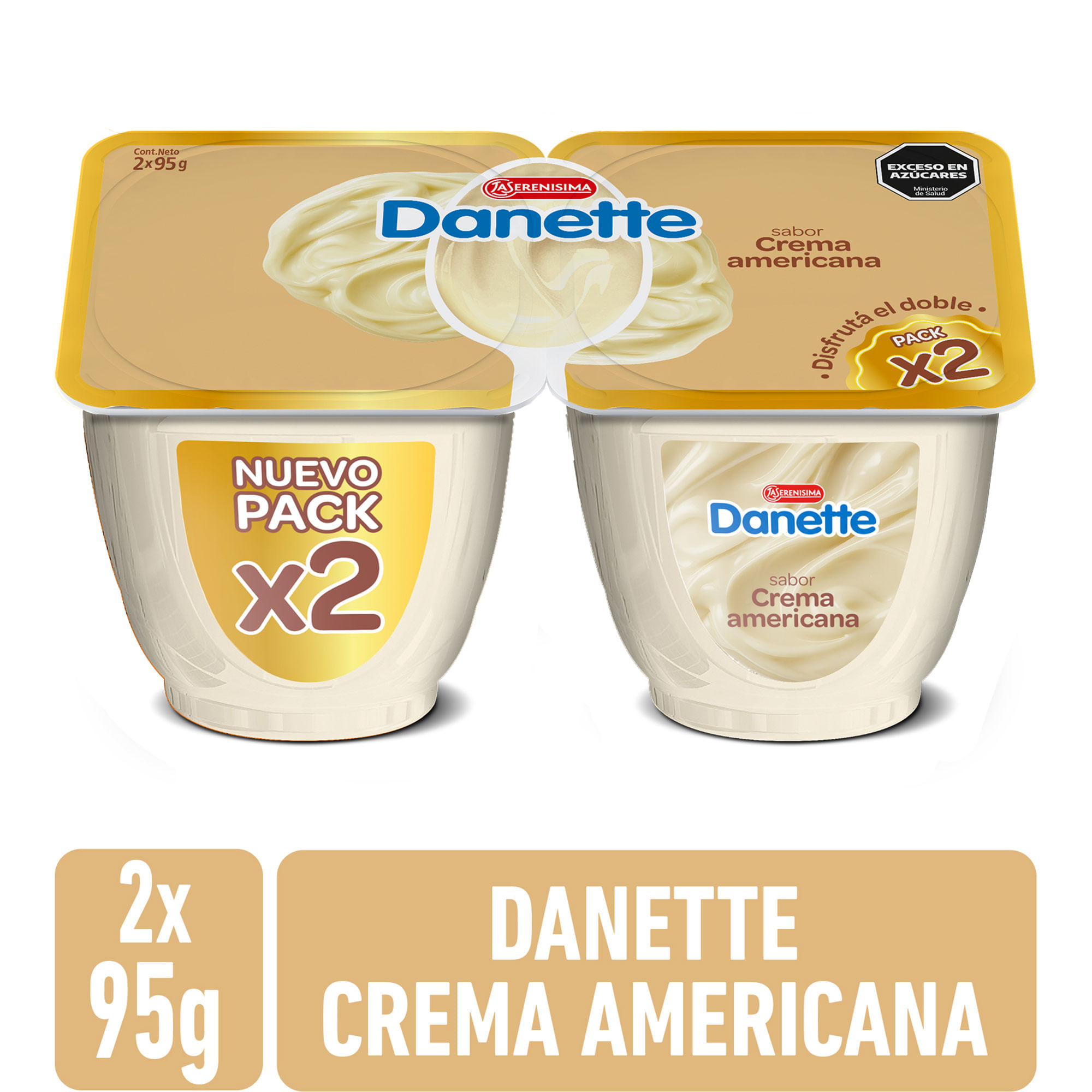 Danette postre crema americana 190 grs