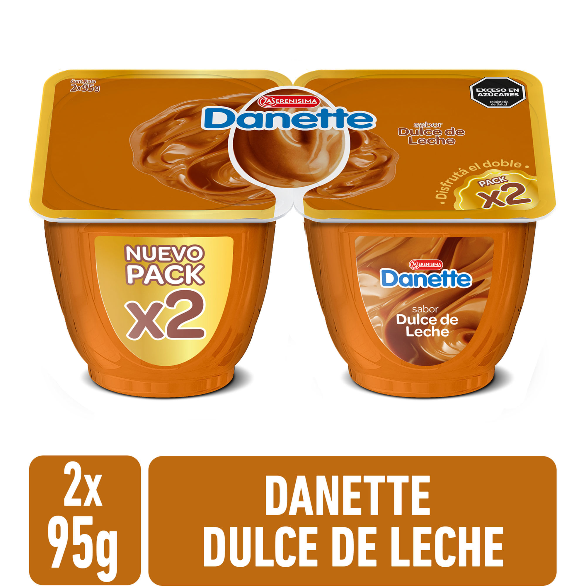Danette postre sabor dulce de leche 190 grs