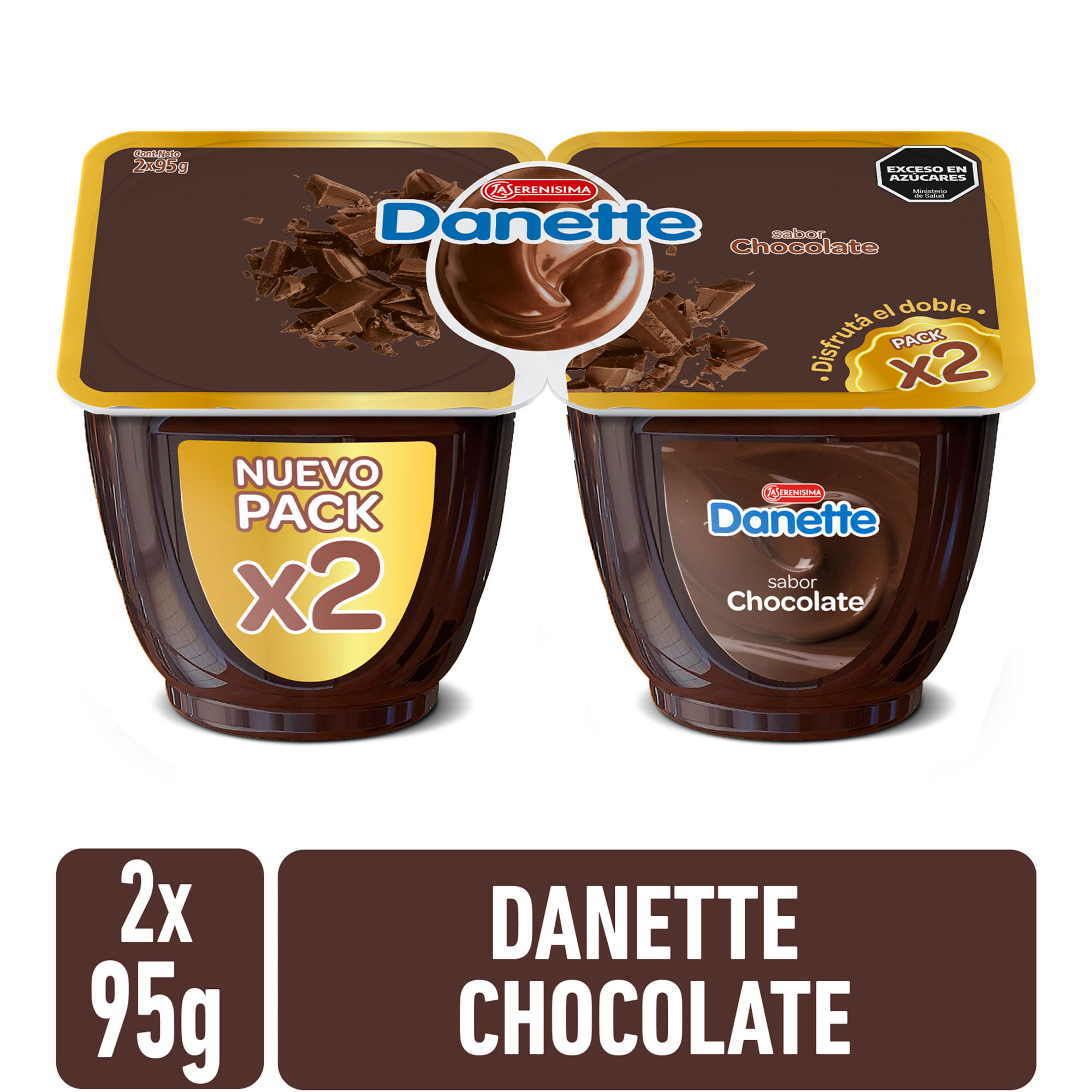 Danette postre sabor chocolate 190 grs