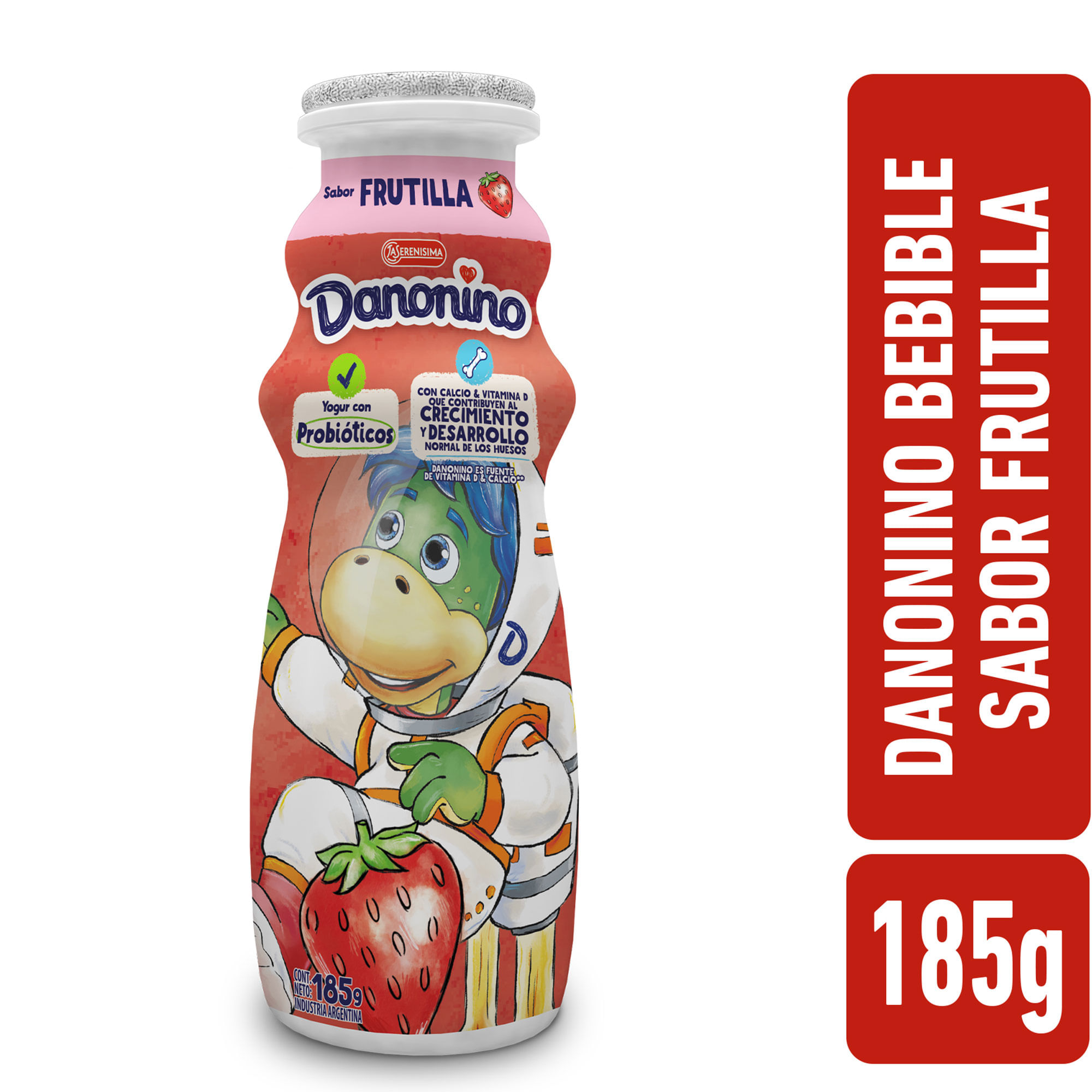 Yogur Bebible Danonino Sabor Frutilla 185 G