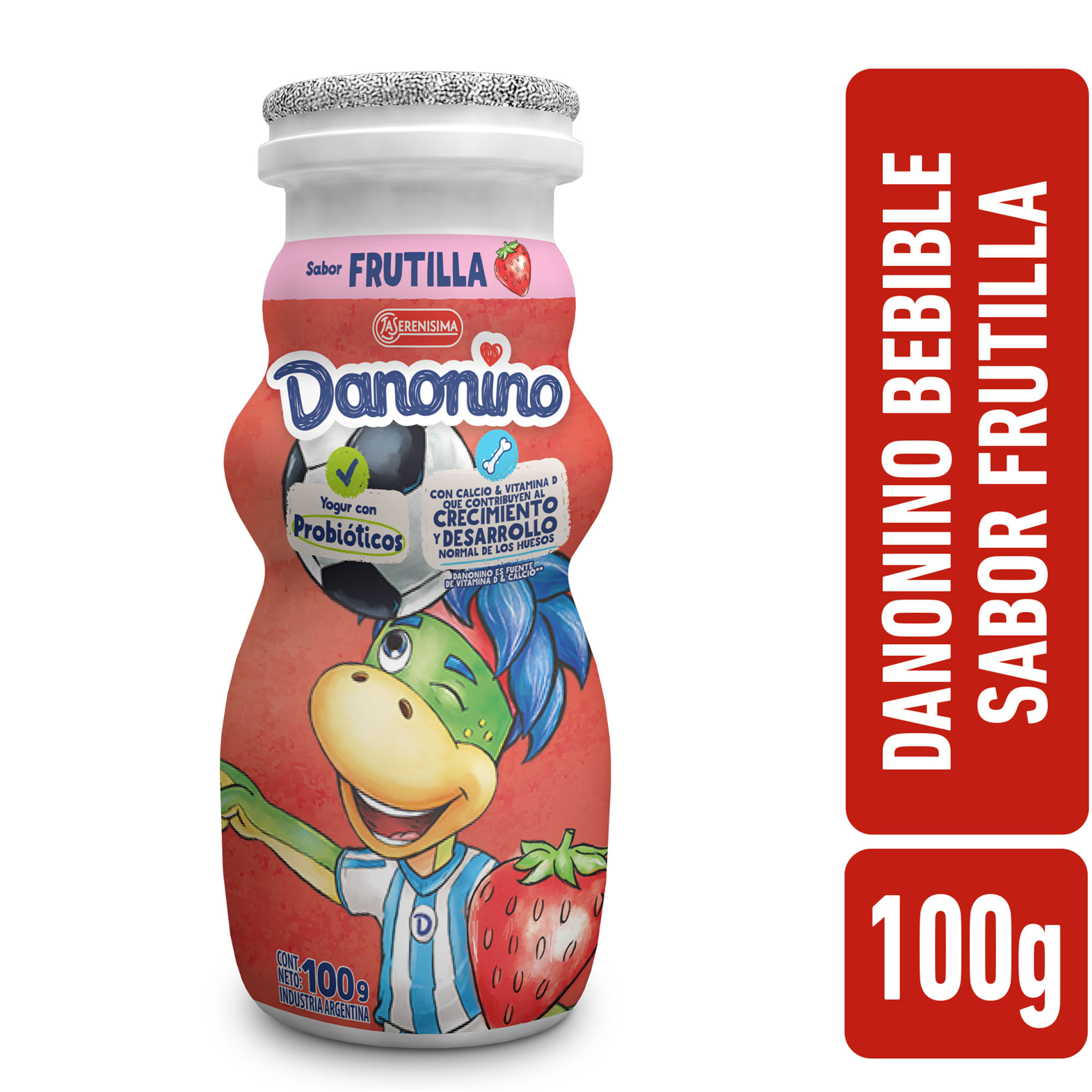 Yogur Bebible Danonino Sabor Frutilla 100 G