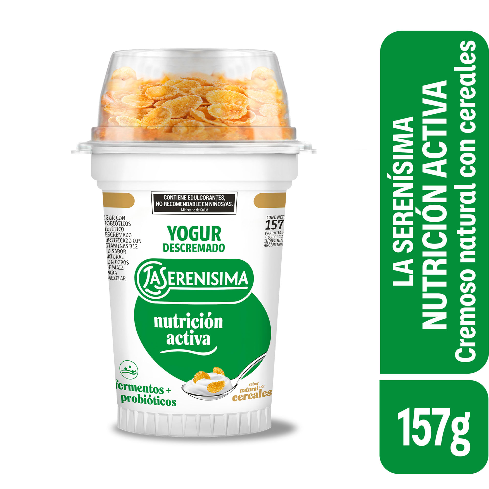 Yogur Cremoso Descremado La Serenísima Nutrición Activa Con Cereales 157 G