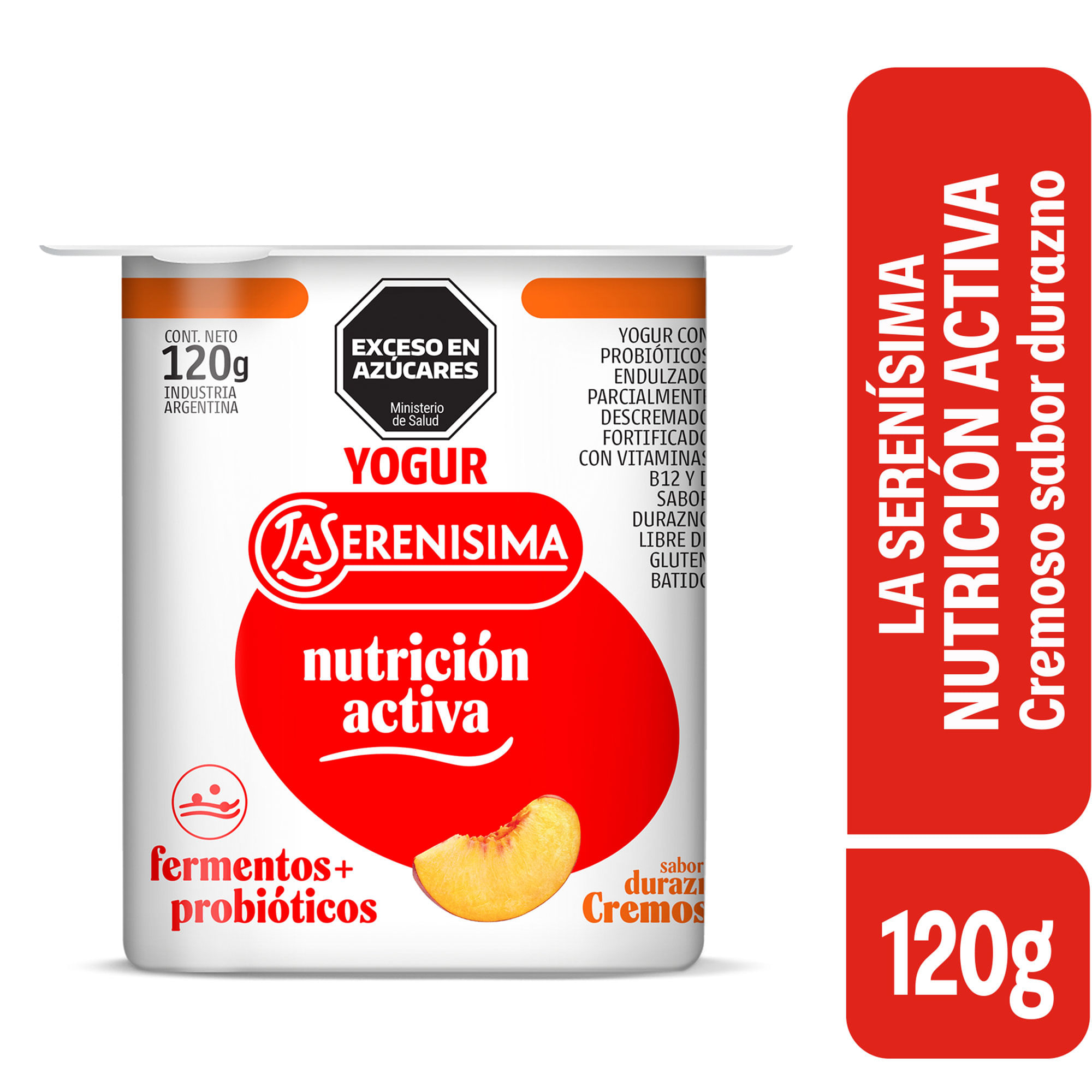 Yogur Cremoso Entero La Serenísima Nutrición Activa Durazno 120 G