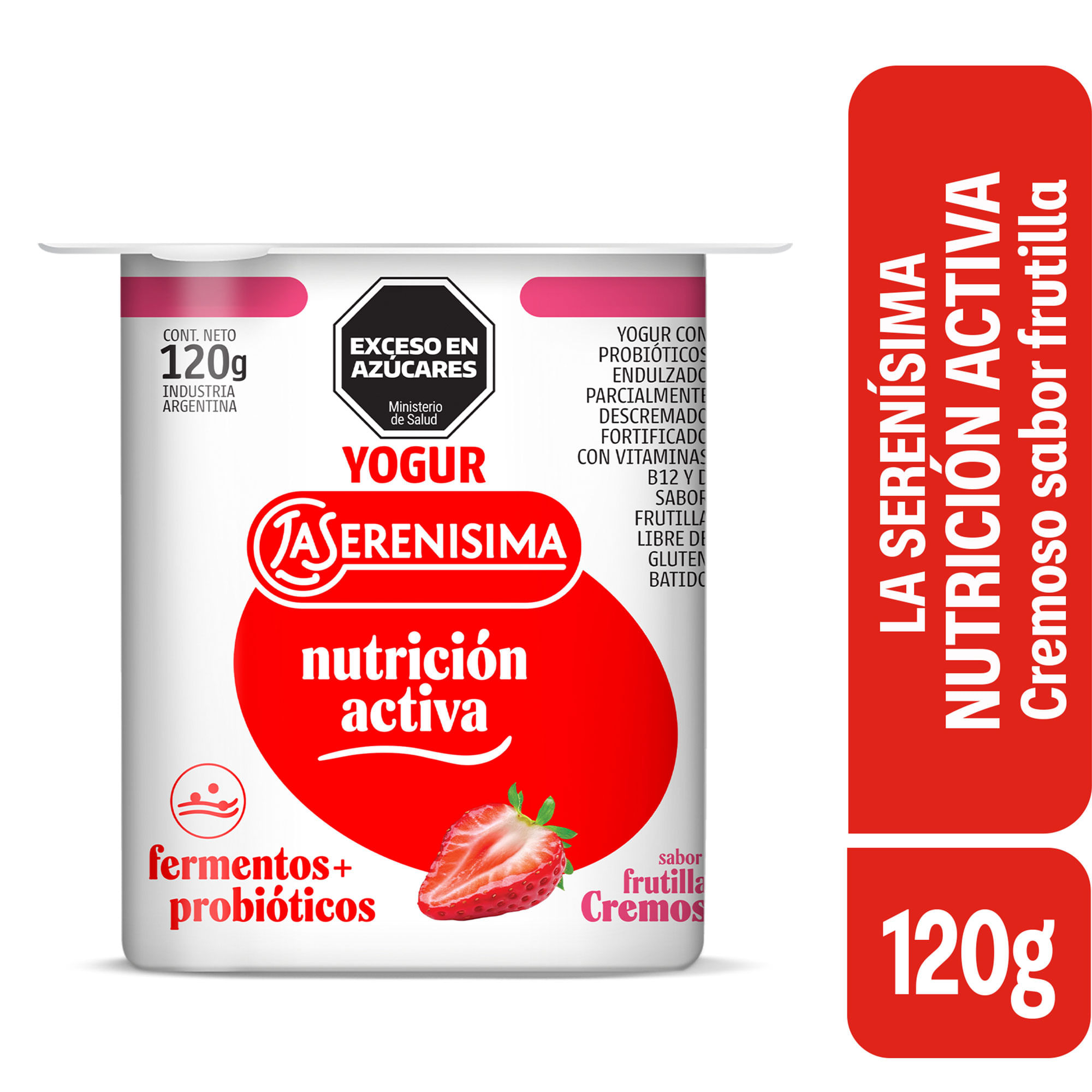 Yogur Cremoso Entero La Serenísima Nutrición Activa Frutilla 120 G