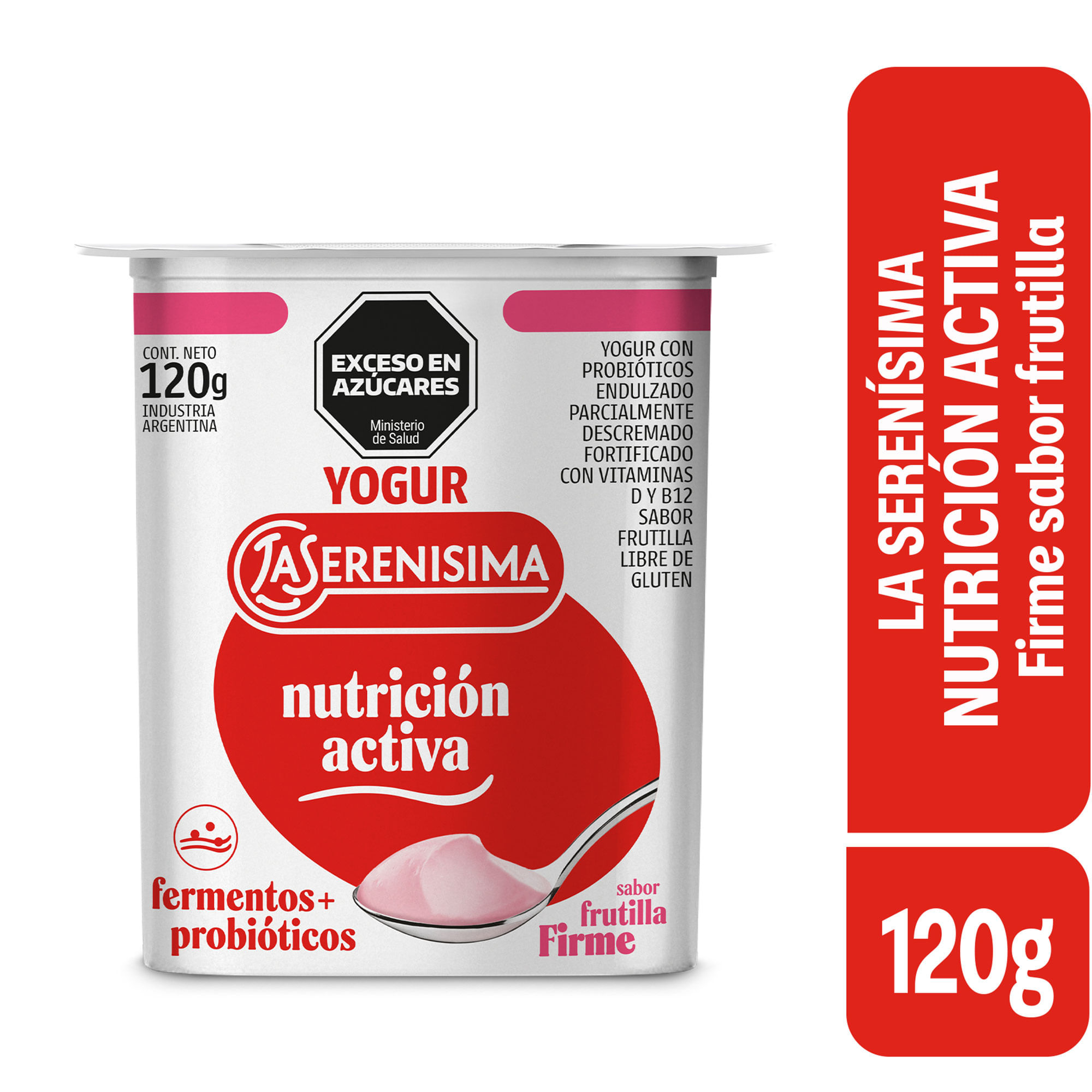 Yogur Firme Entero La Serenísima Nutrición Activa Frutilla 120 G