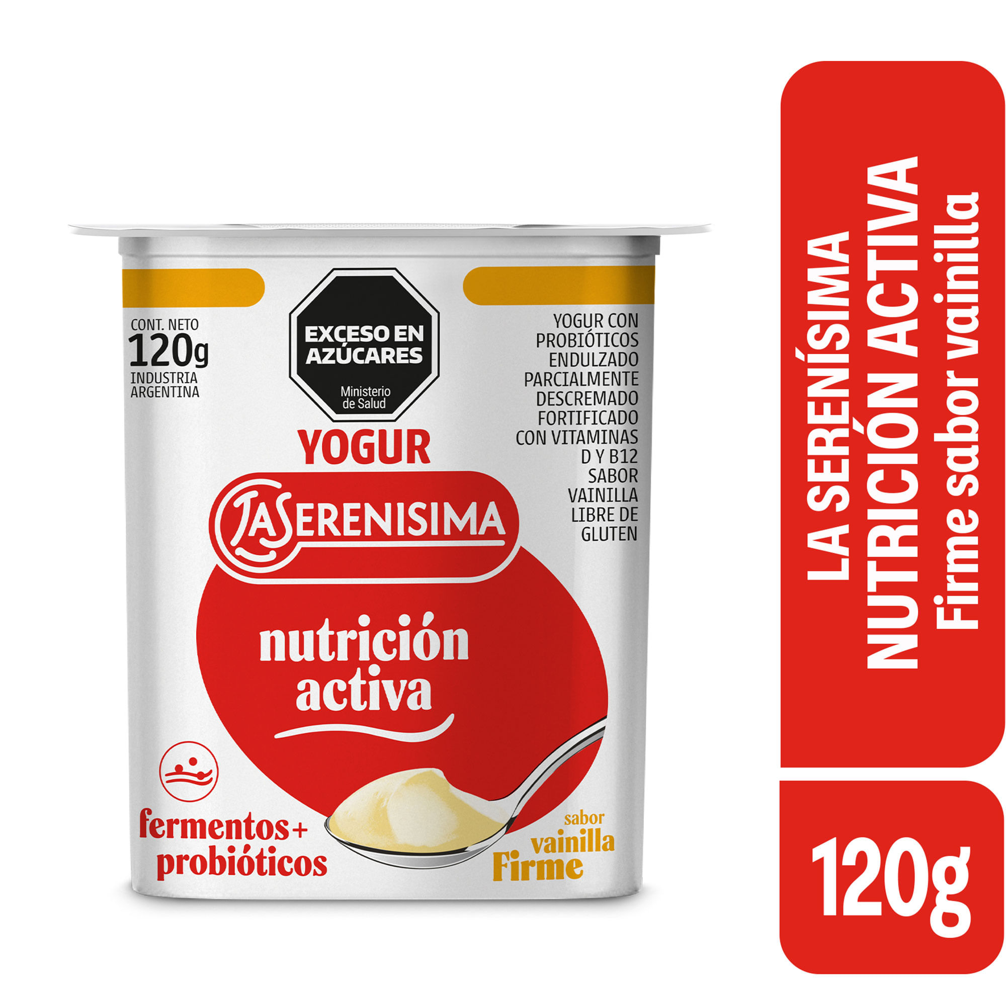Yogur Firme Entero La Serenísima Nutrición Activa Vainilla 120 G