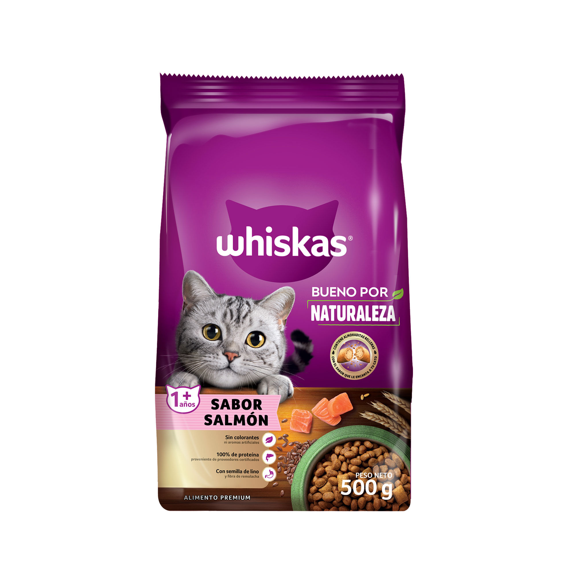 Alimento Whiskas Para Gatos Sabor Salmón 500g