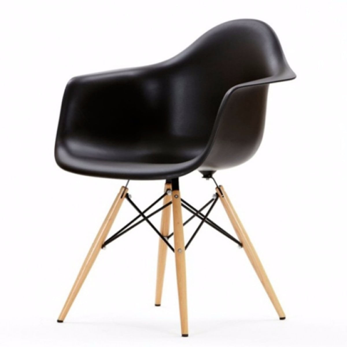 Silla Eames c/Posabrazos-Patas de Madera Negra (SIL-141)