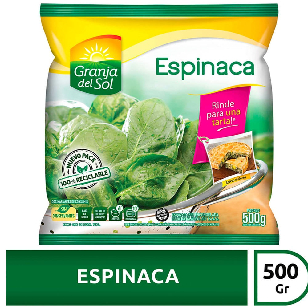 Espinaca Granja Del Sol Congelada 500g
