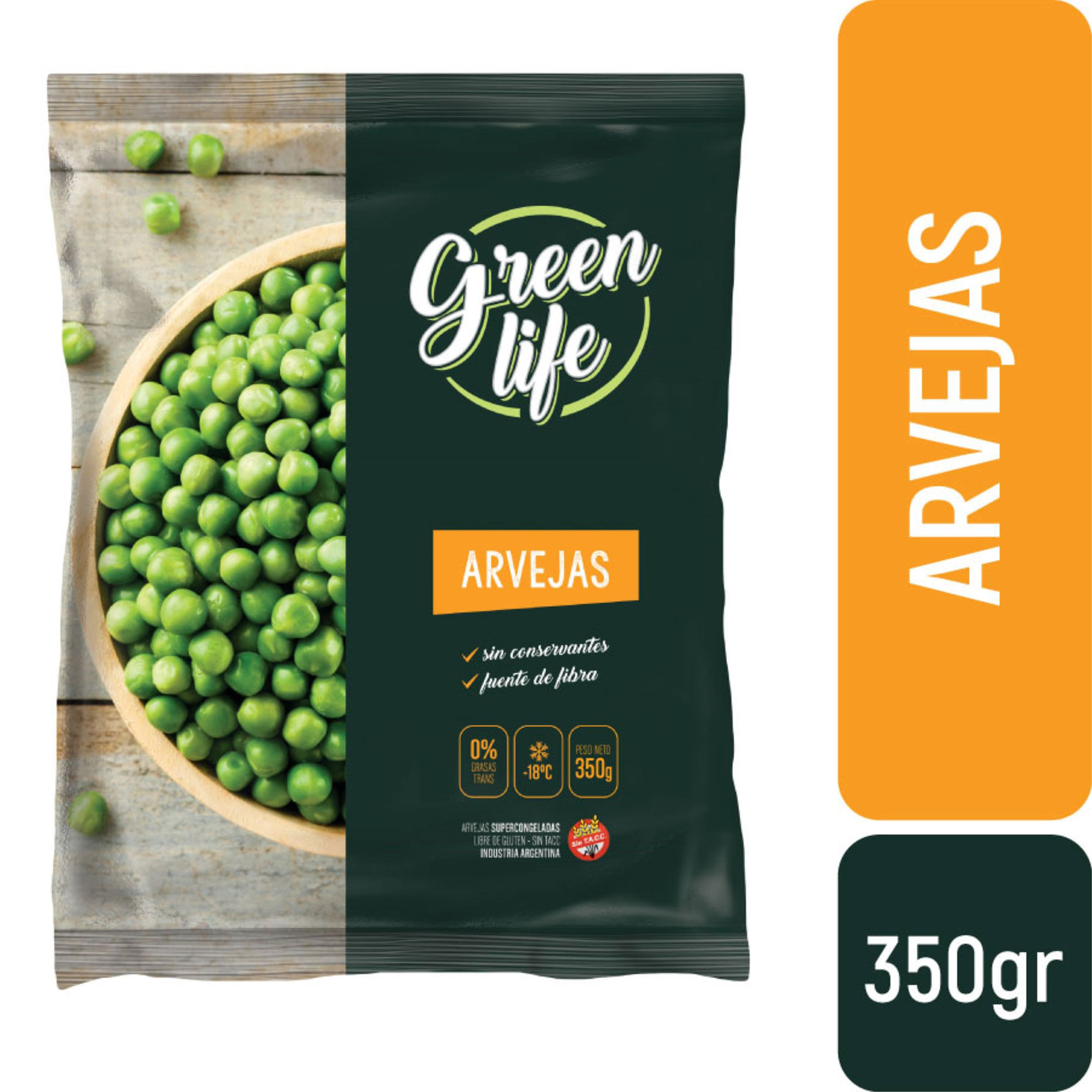 Arvejas Green life 350 g Arvejas Green life 350 g.