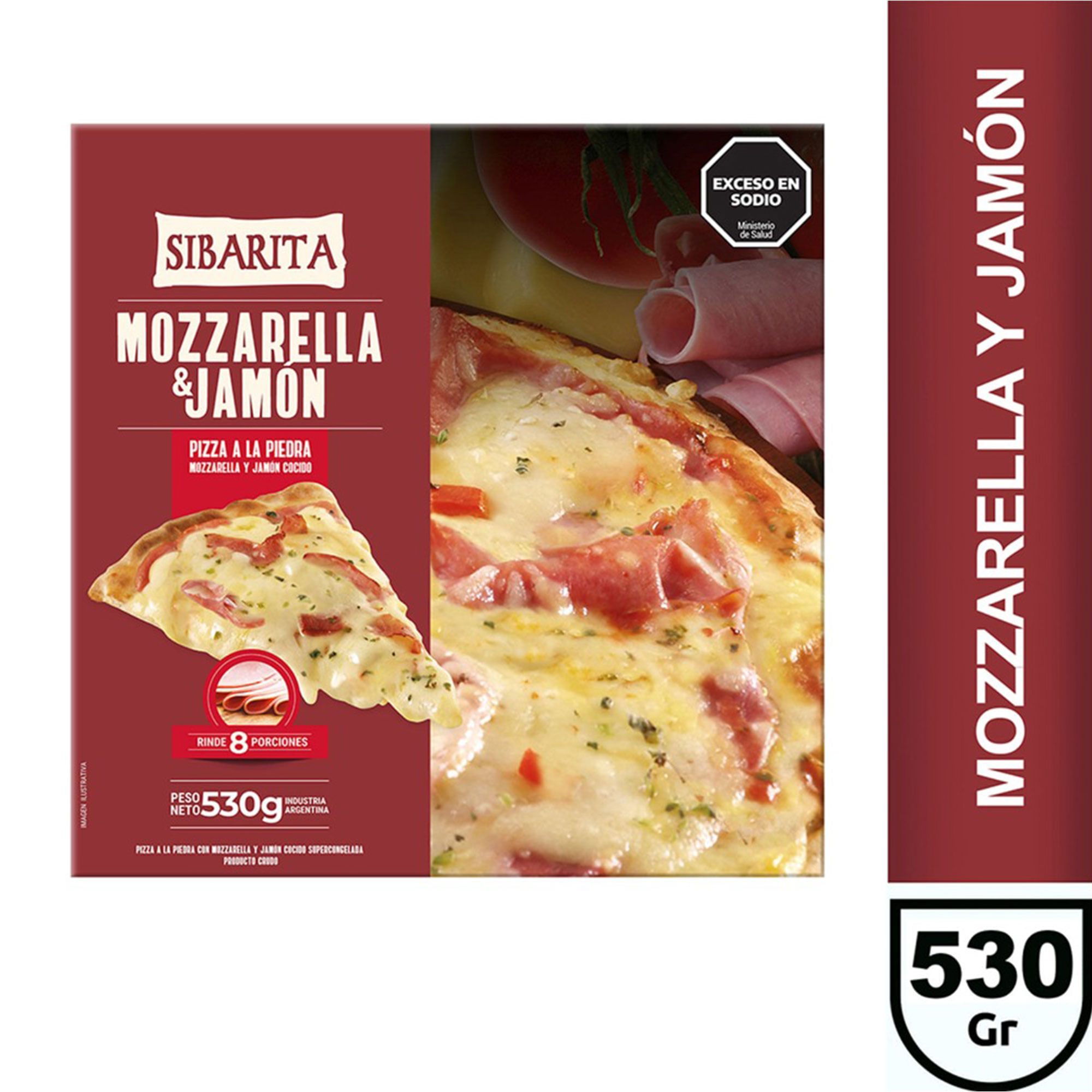 Pizza Sibarita Mozzarella Y Jamon 530 G