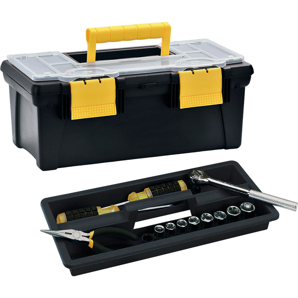 Caja Herramientas Organizadora Rimax 16 pulgadas con Cerradura Plástica (RX-3390)