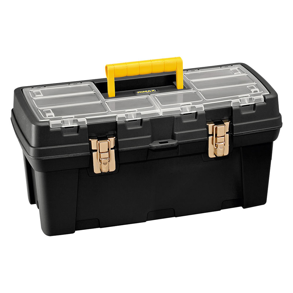 Caja De Herramientas 20 pulgadas con cerradura métalica Rimax Negro (RX-6450)