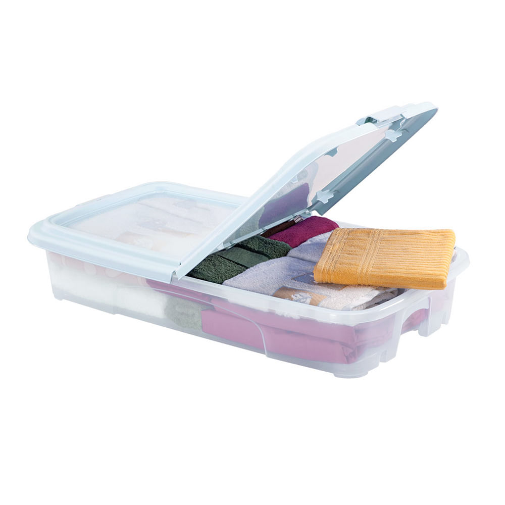 Cajón Organizador Movil Plano Transparente Con Tapa Rimax  (RX-3974)