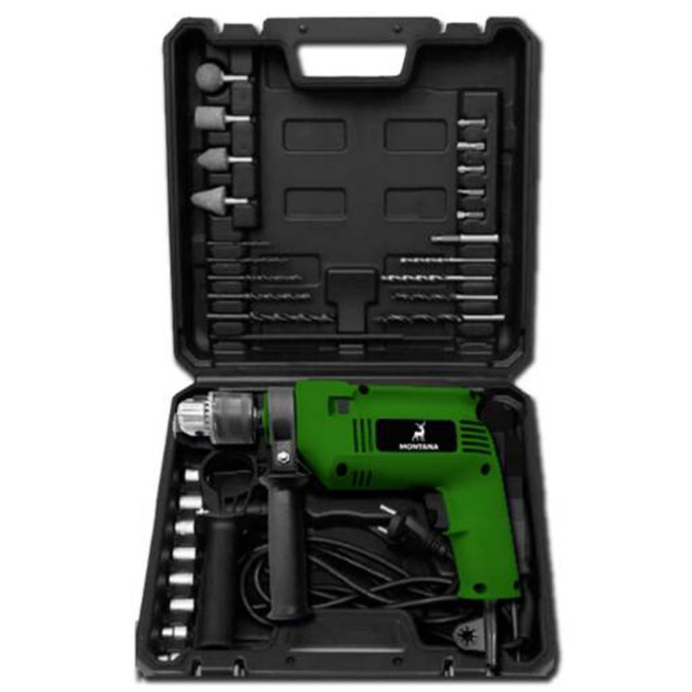 Taladro En Kit De Herramientas Montana +valija De Accesorios (MON-302)