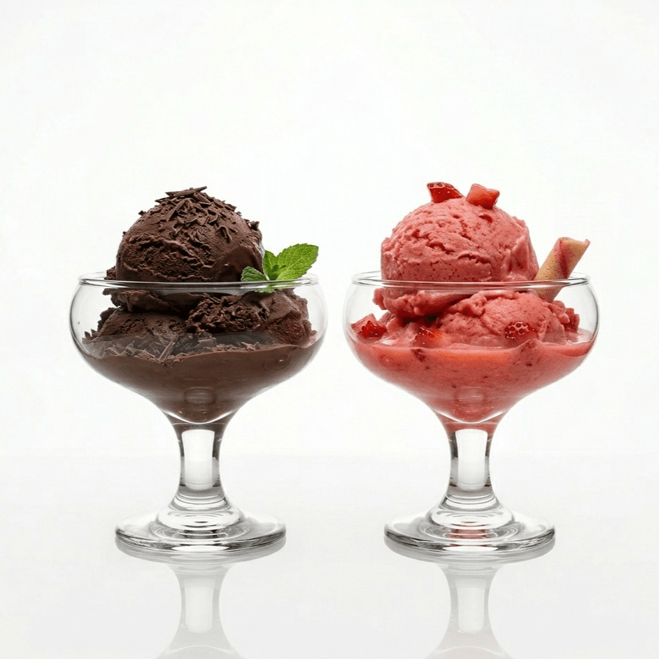 Set x 2 Compotera Recipiente Bowl Vidrio Postre Helado Pasabahce