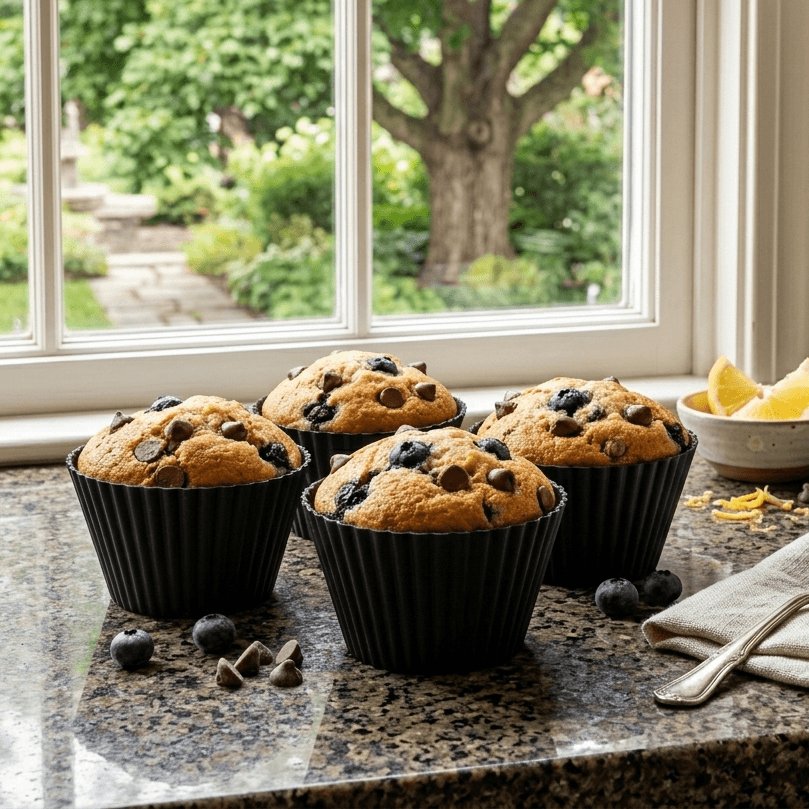 Set x 4 Moldes Silicona Muffins Cupcakes Horno Aston