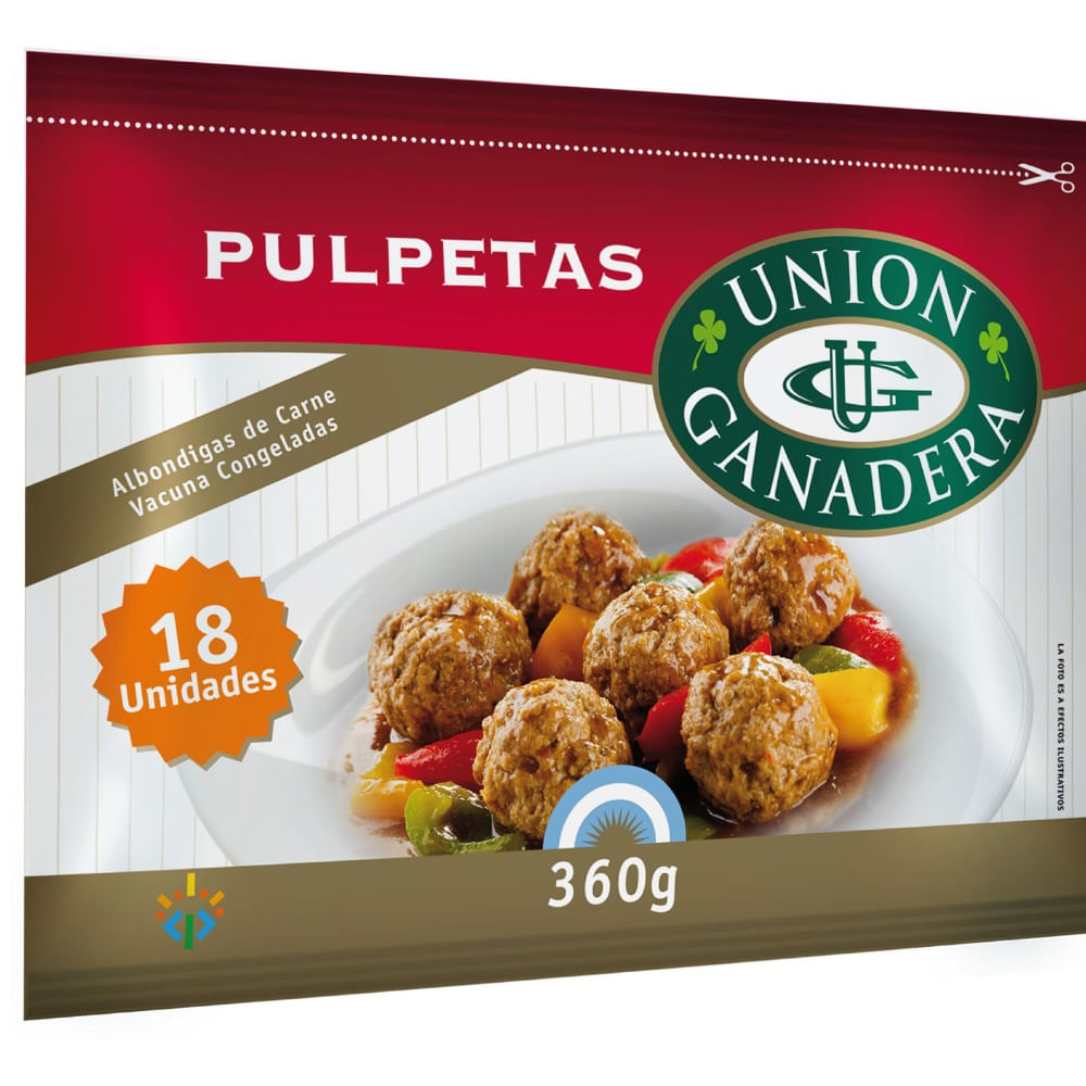 Albóndigas Unión Ganadera de carne vacuna congeladas sin TACC 18 u.