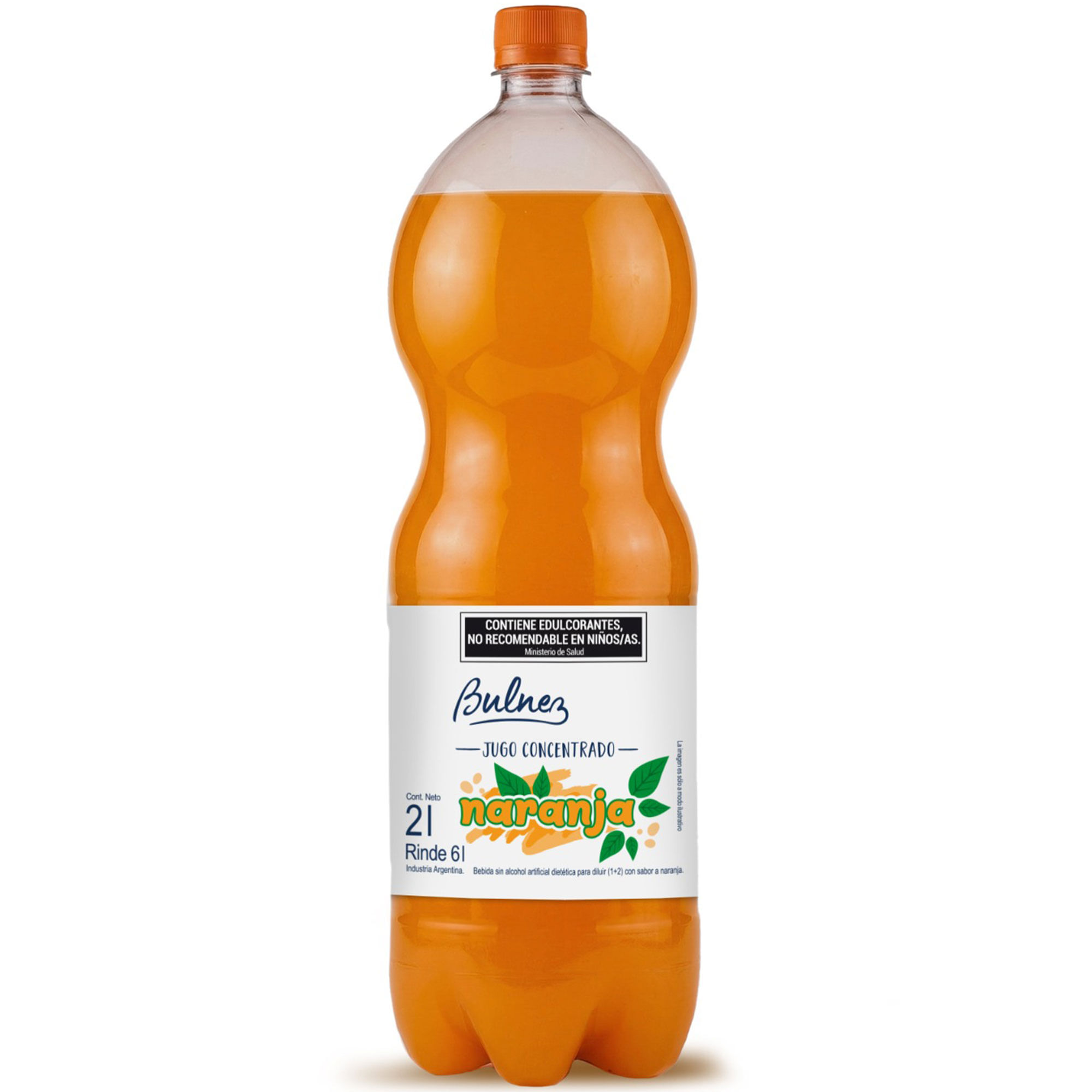 Jugo concentrado Bulnez sabor naranja rinde 6L pet 2 lts