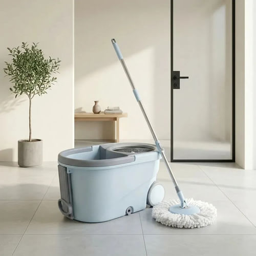 Mopa Utile Spin Mop Max Con Balde Centrifugador 7 Litros