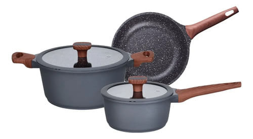 Batería De Cocina 3 Piezas Onix Utile Aluminio Antiadherente