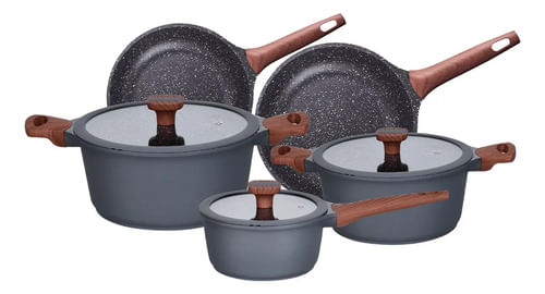 Batería De Cocina 5 Piezas Onyx Utile Antiadherente