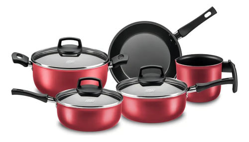 Bateria De Cocina 5 Peizas Mta Safira Aluminio Antiadherente