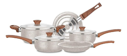 Bateria De Cocina 5 Piezas Mta Revestimiento Cerámico