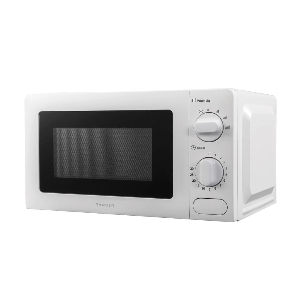 Microondas Mecanico 20 Lts 700 W Ranser Roma MO-1701M Color Blanco