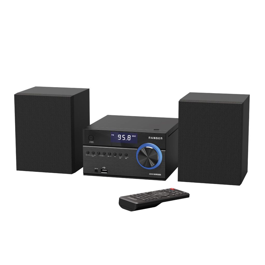Microcomponente Ranser AXIA MR-5499 Bluetooth 1200w Hifi Cd Usb MP3 Color Negro