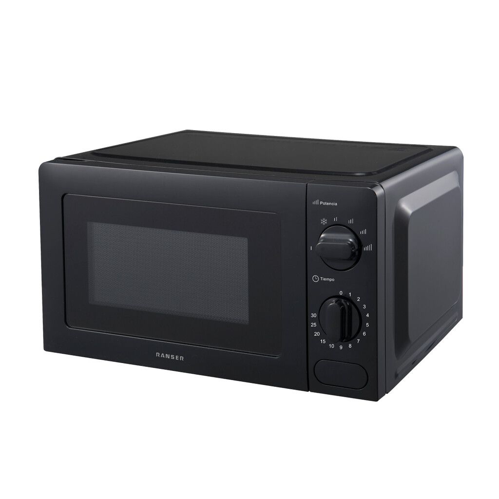 Microondas mecanico 20 Lts 700W Ranser Roma MO-1701M Color Negro