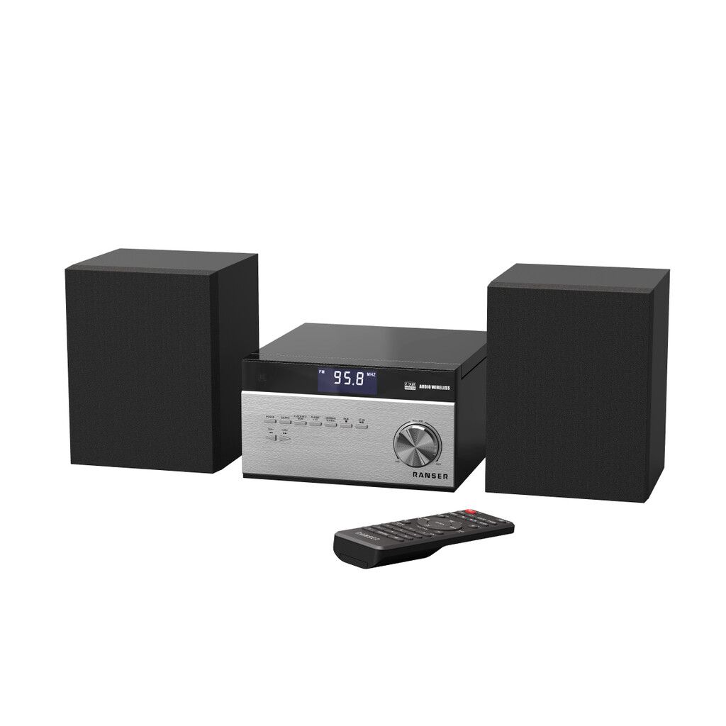 Microcomponente Ranser VOXIS MR-5538 HI-FI 1200W PMPO BT USB MP3 Color Gris/Negro