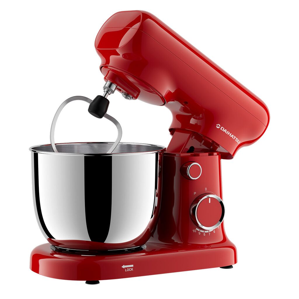 Batidora Planetaria Daihatsu WAKUSEI PM-11075 bowl de acero inoxidable 3lts 1100w Roja