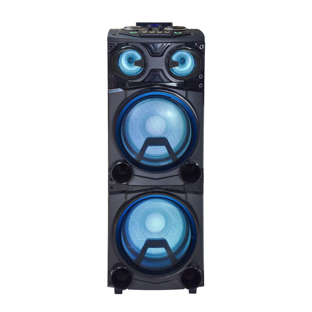 Parlante Torre Doble Bluetooth Ranser Colosseo As-2870 2x12 Karaoke Luces Led